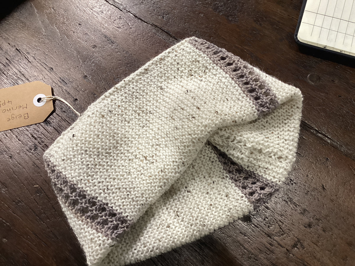 #74 Cream and Beige Cowl