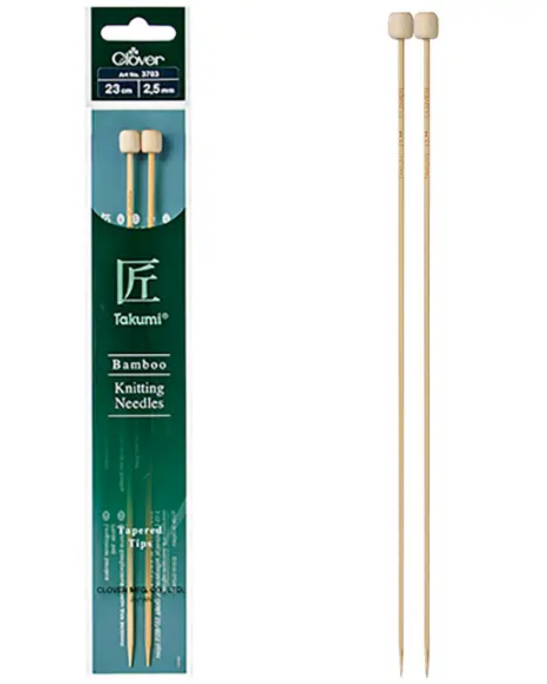 Clover Takumi Bamboo Single Pointed Knitting Needles (Straight)