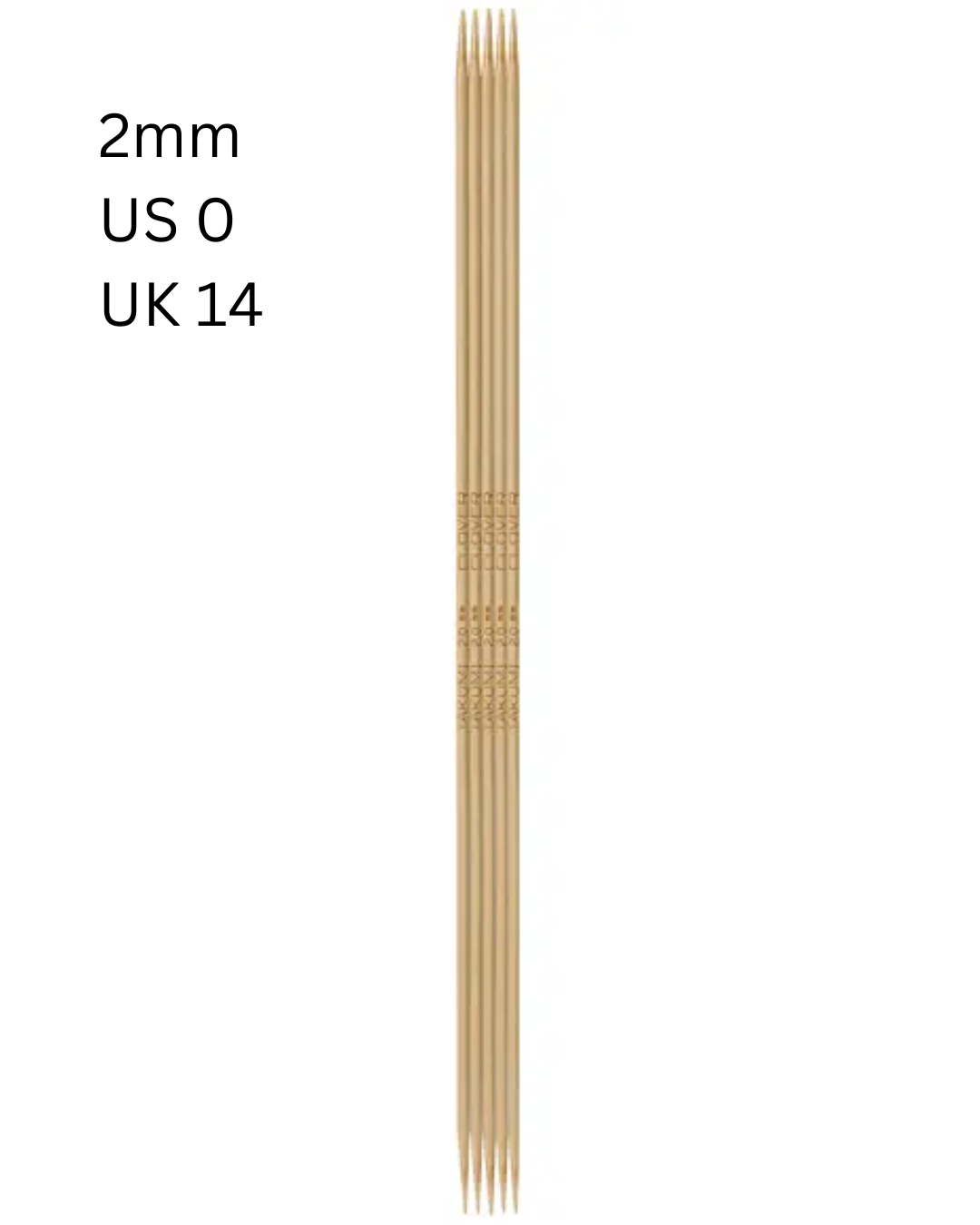 Clover Takumi Bamboo Double Pointed Knitting Needles 16cm (DPN) 3811 - 3824