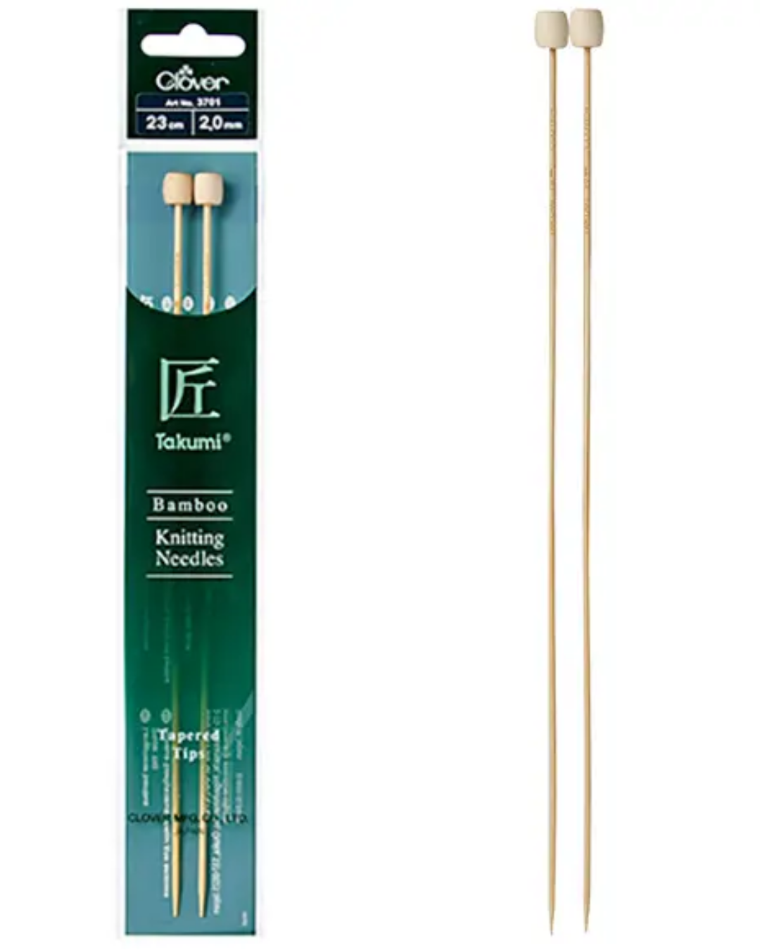 Clover Takumi Bamboo Single Pointed Knitting Needles (Straight)