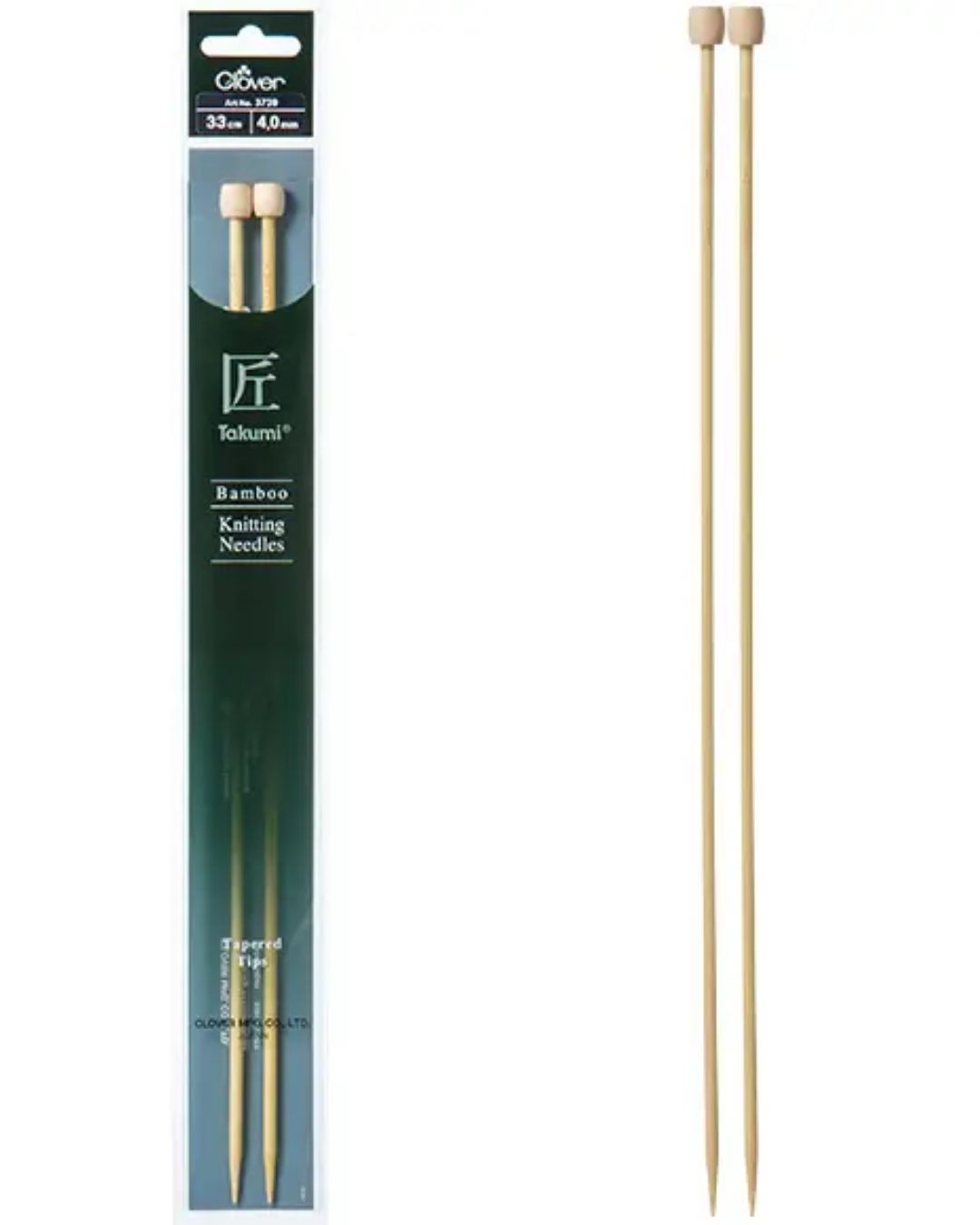 Clover Takumi Bamboo Single Pointed Knitting Needles (Straight)