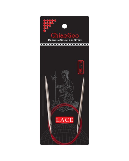 ChiaoGoo Stainless Steel Red Lace Circular Knitting Needles
