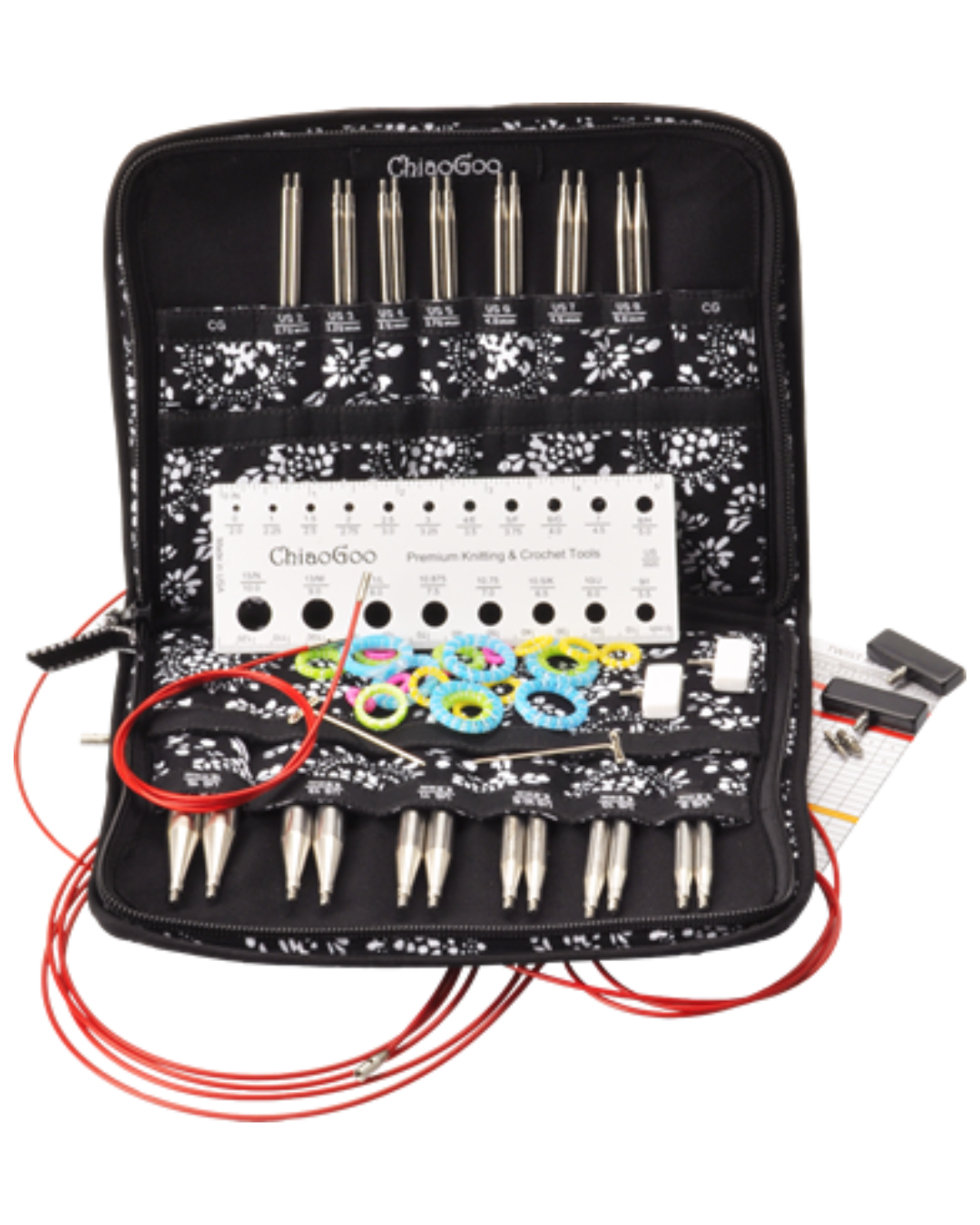 ChiaoGoo Twist Red Lace Stainless Steel Interchangeable Knitting Needle Sets