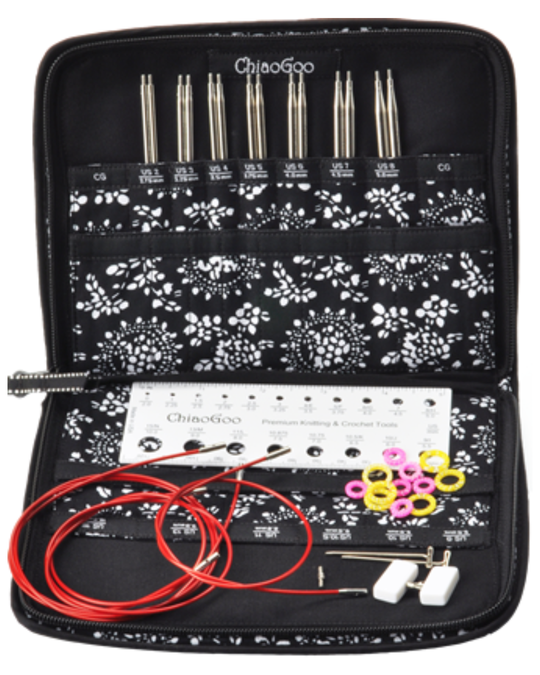 ChiaoGoo Twist Red Lace Stainless Steel Interchangeable Knitting Needle Sets