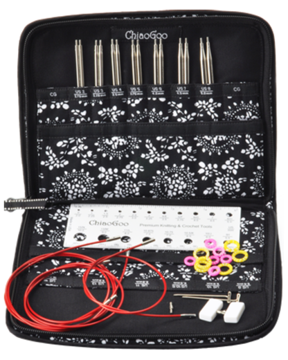 ChiaoGoo Twist Red Lace Stainless Steel Interchangeable Knitting Needle Sets