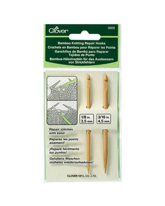Clover Bamboo Knitting Repair Hooks 3009