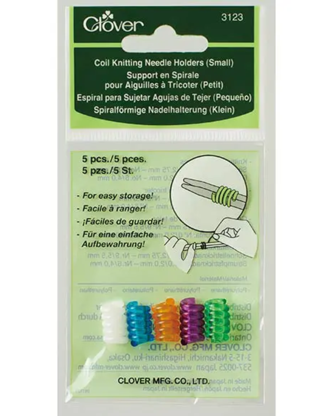 Clover Coil Knitting Needle Holders 3123/3122