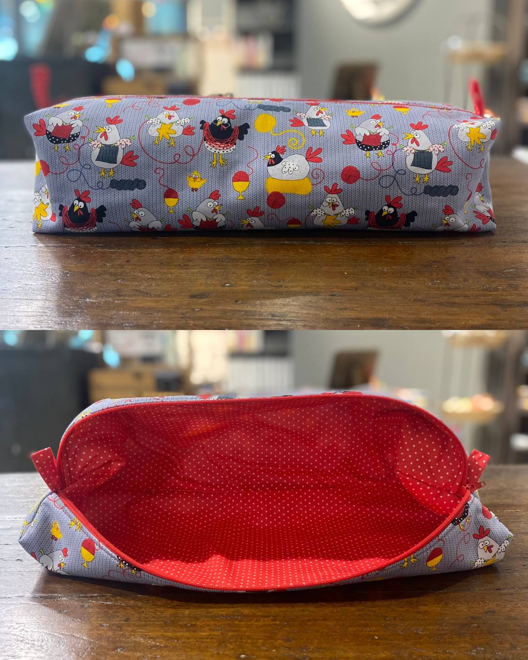 Hand Sewn Fabric Zipper Project Bags