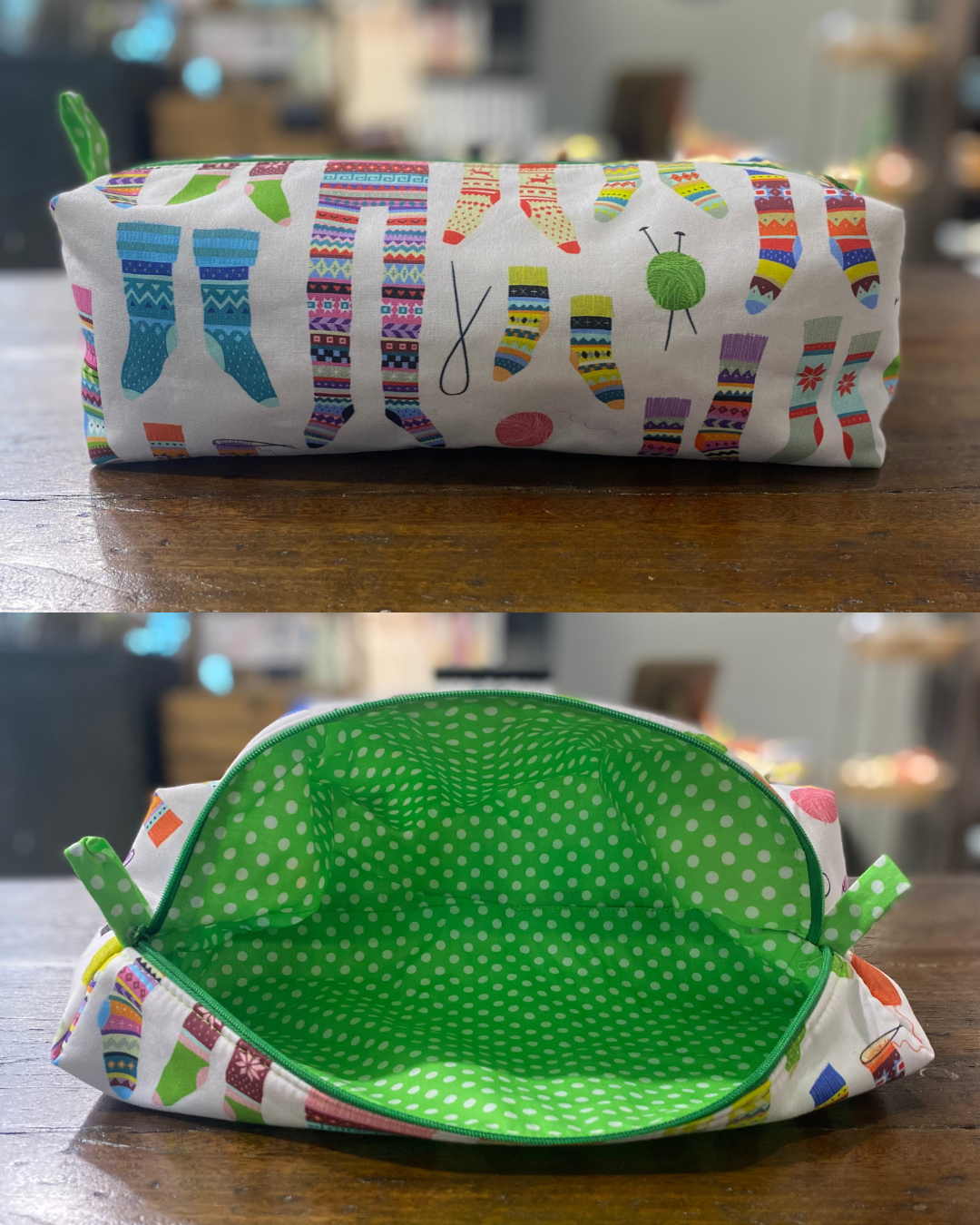 Hand Sewn Fabric Zipper Project Bags