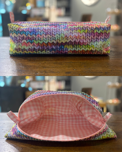 Hand Sewn Fabric Zipper Project Bags