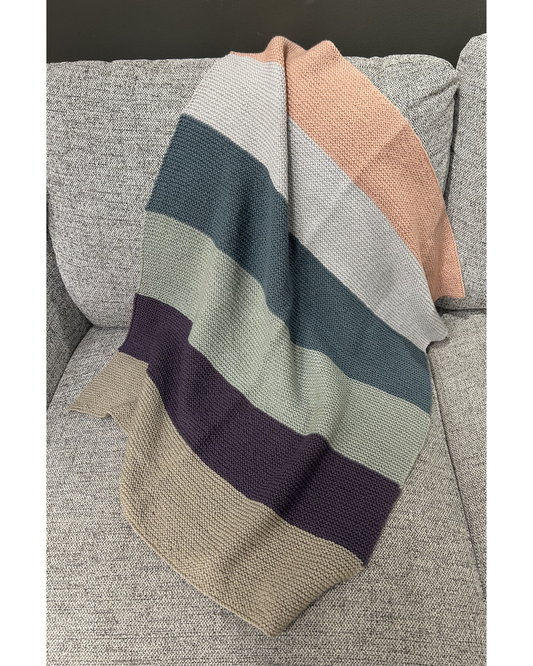 Garter Ridge Blanket - NZ Merino
