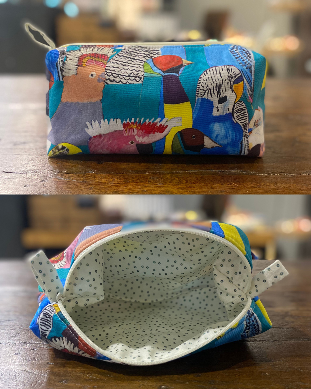 Hand Sewn Fabric Zipper Project Bags