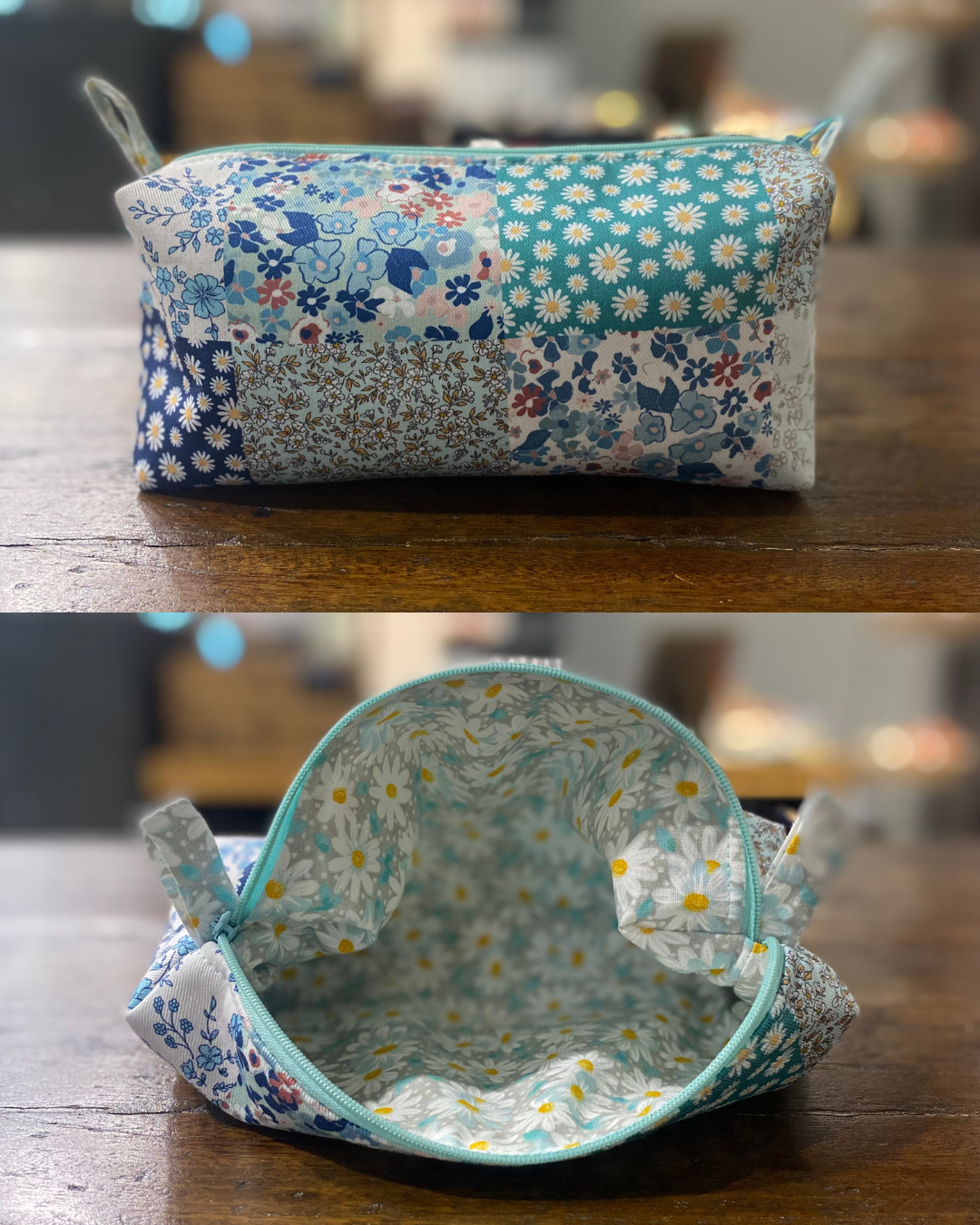 Hand Sewn Fabric Zipper Project Bags