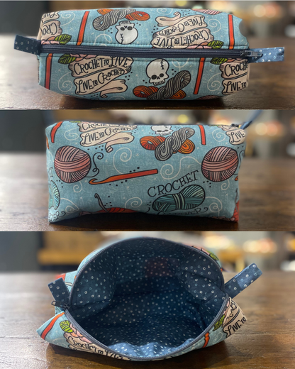 Hand Sewn Fabric Zipper Project Bags