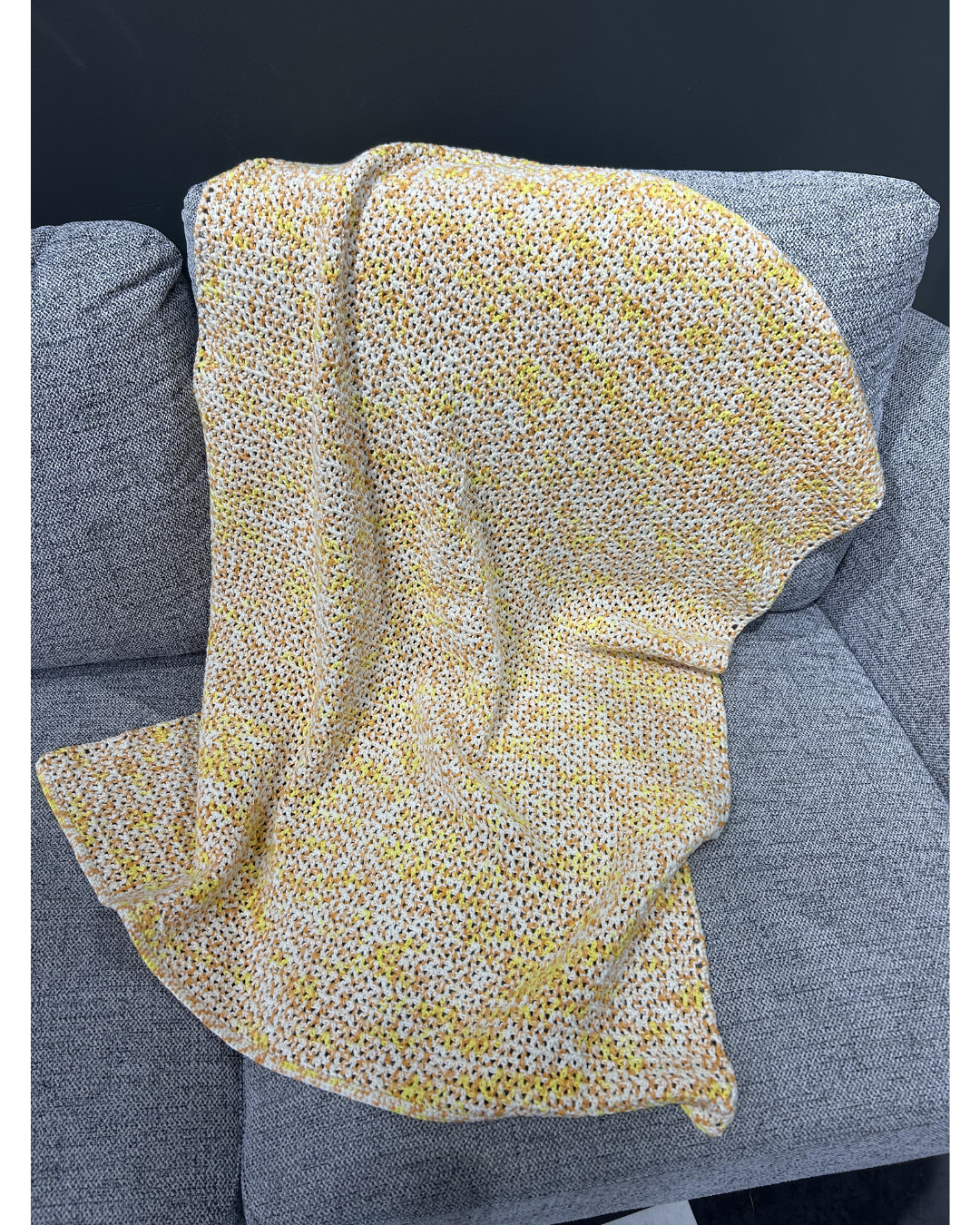 V Stitch Crochet Cotton Blanket