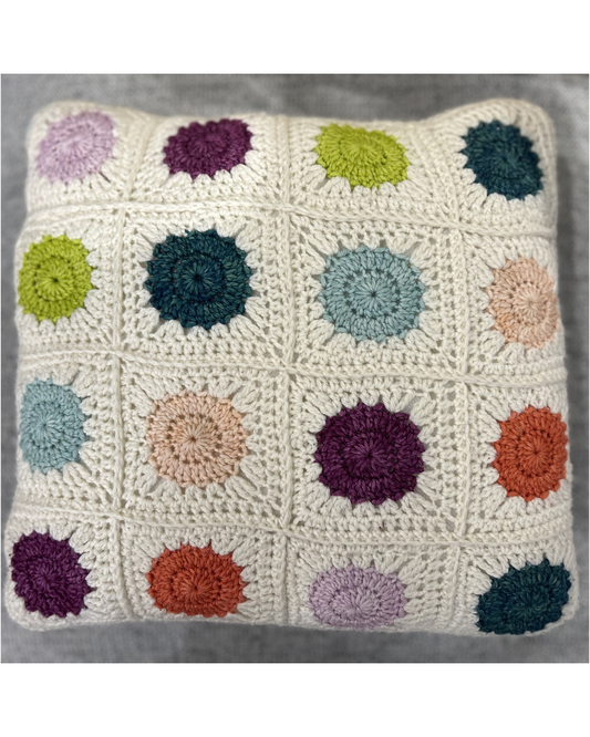 Granny Square Pillow Cover in Malabrigo Rios/Other _ Crocheted by Orli