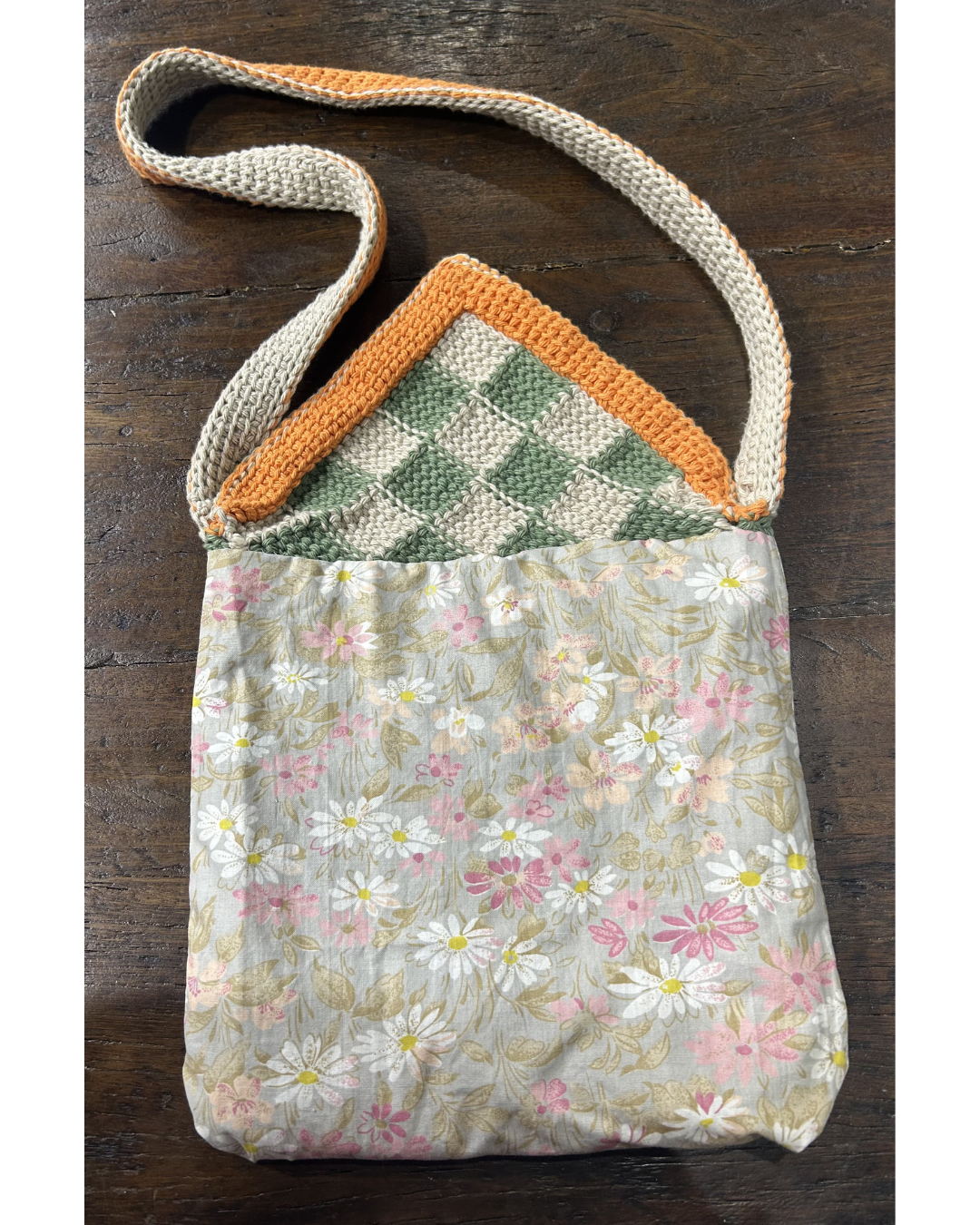 Tunisian Entrelac Shoulder Bag